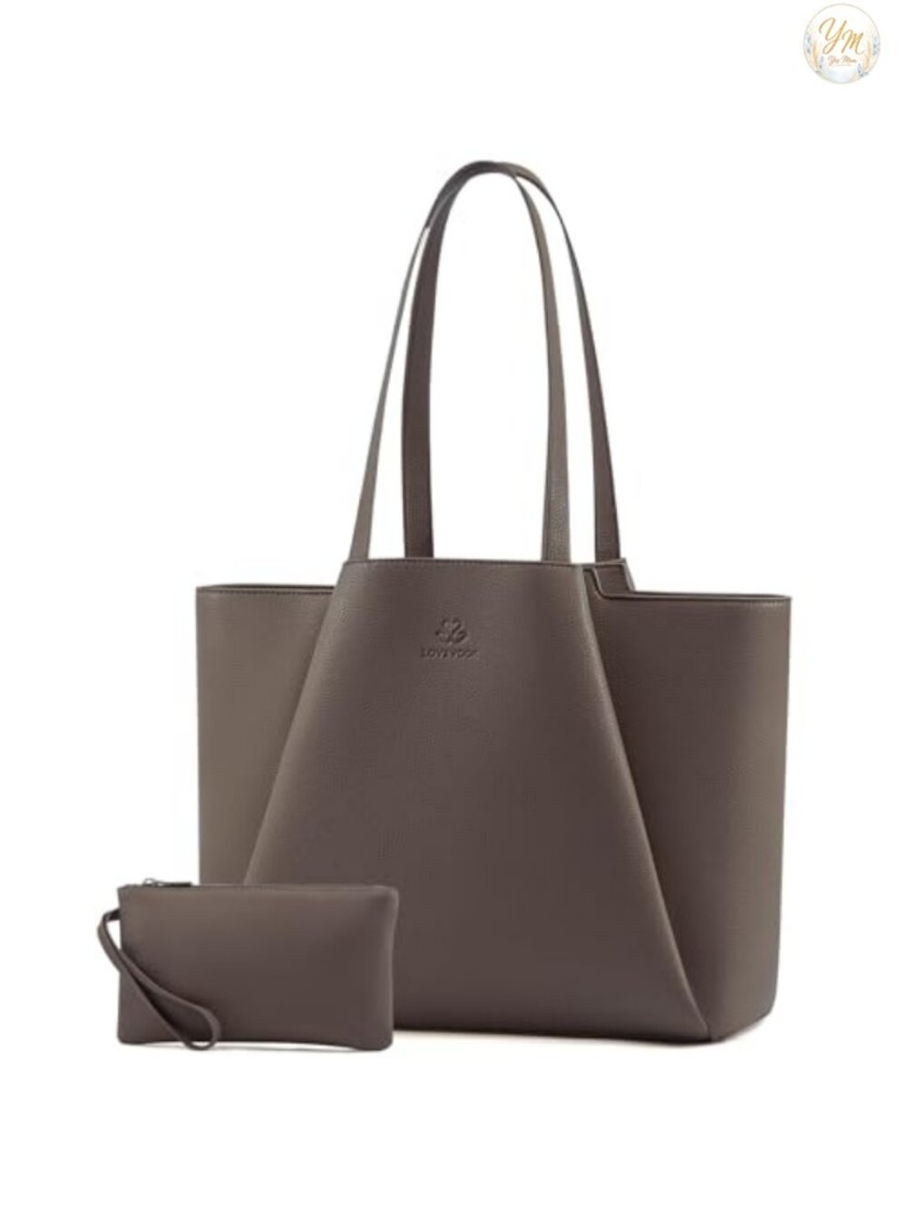 LOVEVOOK Laptop Tote for Women 15.6 Inch Vegan Leather Computer Bag